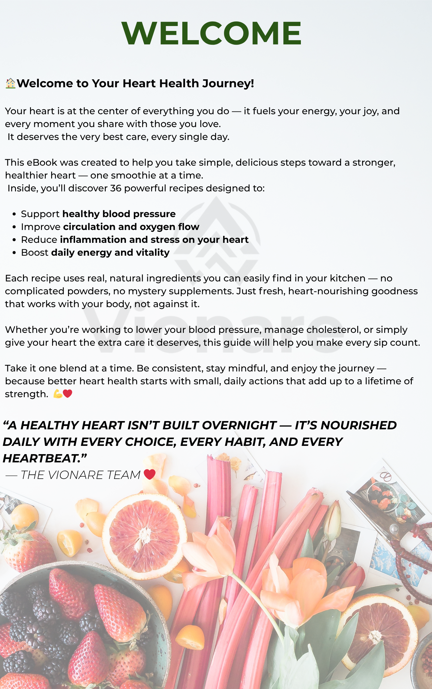 Vionare Heart Health Smoothies